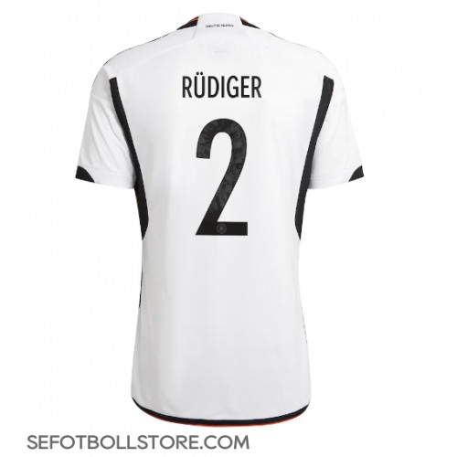 Tyskland Antonio Rudiger #2 Replika Hemmatröja VM 2022 Kortärmad